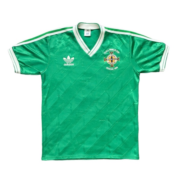 adidas Other - Vintage Adidas Northern Ireland World Cup Soccer Jersey Official Mexico 1986 Tee